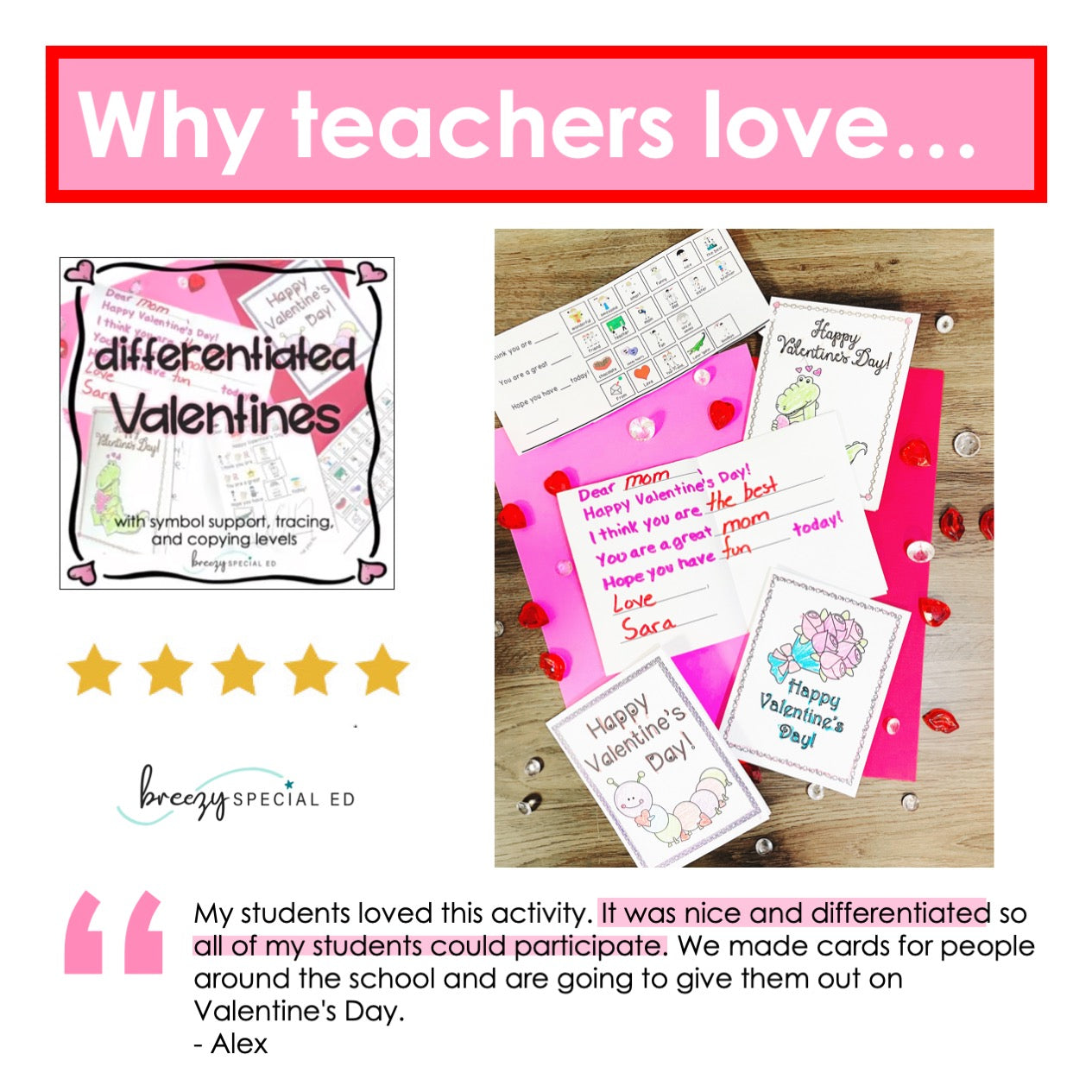Valentine's Day Cards: Differentiated for ALL your Special Ed Students