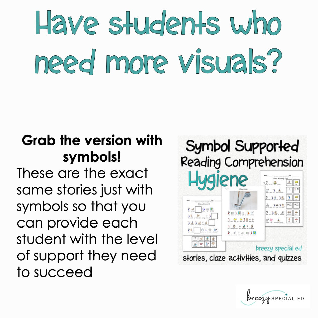 Hygiene - Easy Reading Comprehension for Special Education