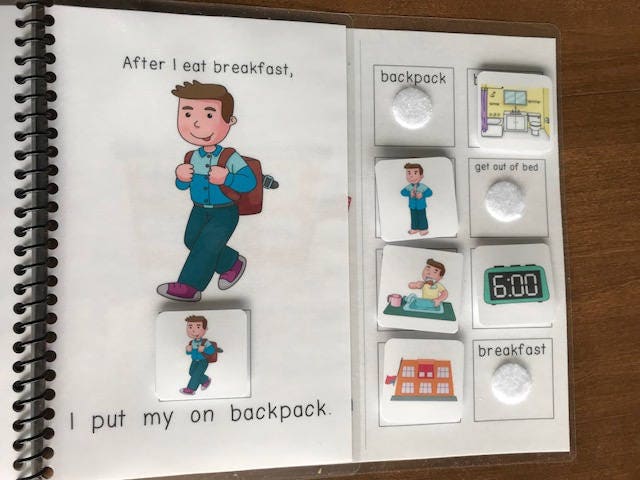 Morning Routine and Getting Dressed Interactive/Adapted Books for Special Ed - Fully Prepped