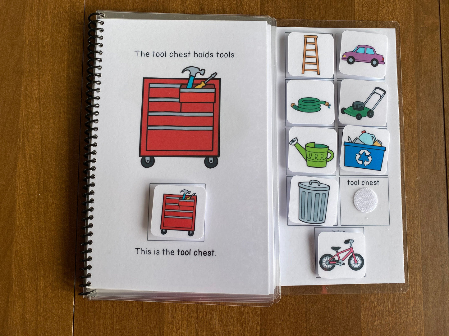 Garage Vocabulary Life Skills Adaptive Booklet w Task Cards (Special Ed and Autism Resource) - Fully Prepped