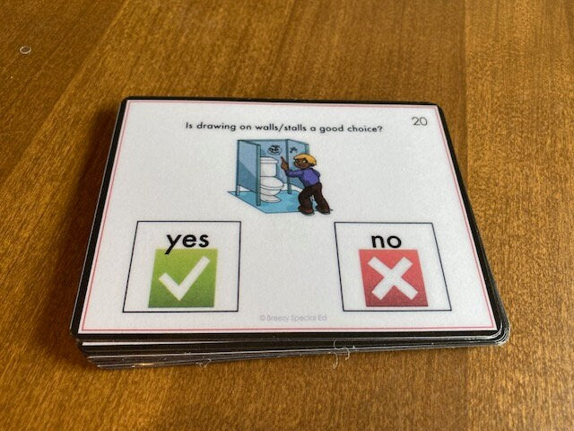 Is it a Good Choice? Behavior Task Cards for autism and special education - Fully Prepped
