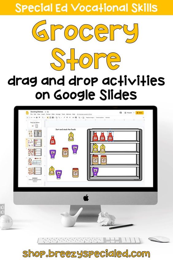 Distance Learning: Grocery Store Interactive Activities for Special Education