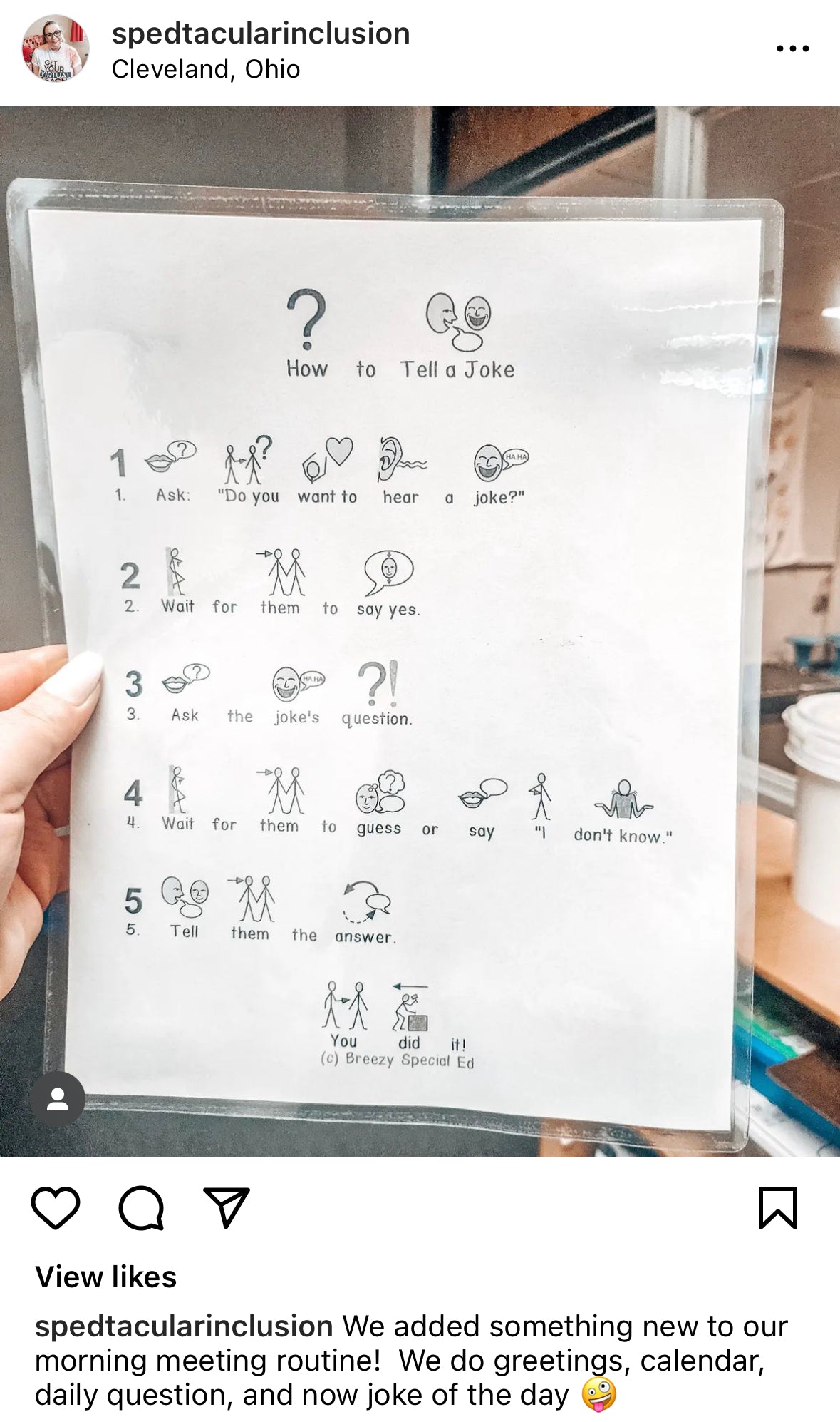 Joke of the Day with visual symbol support for Special Education and Autism