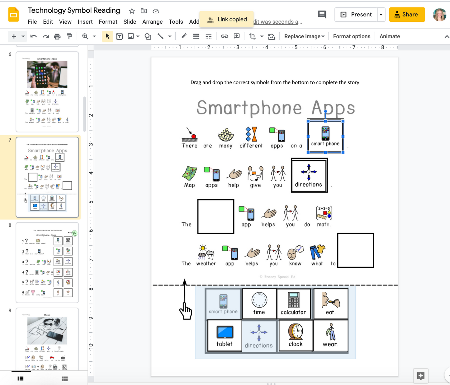 Technology - Symbol Supported Reading Comprehension for Special Ed