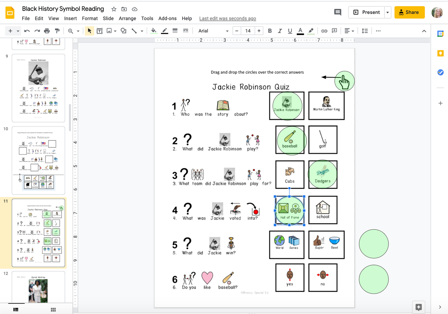 Black History - Symbol Supported Picture Reading Comprehension for Special Ed