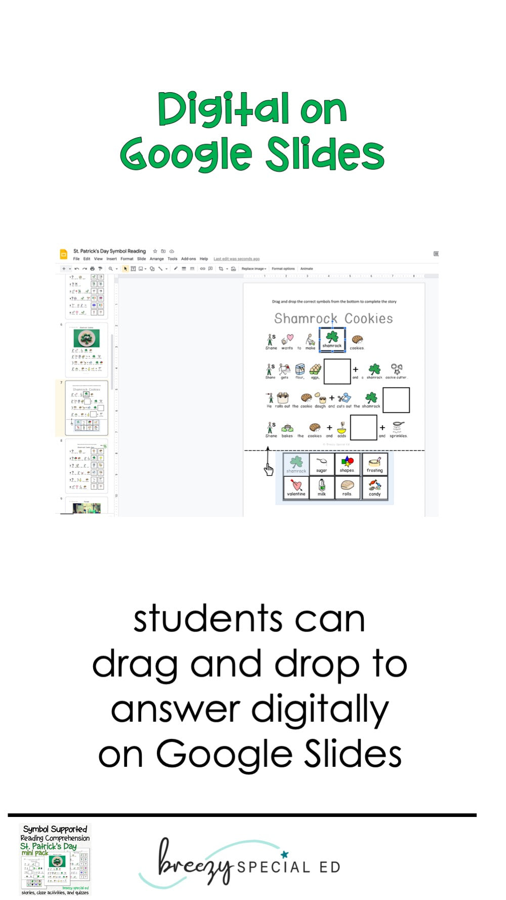 St. Patrick's Day - Symbol Supported Picture Reading Comprehension