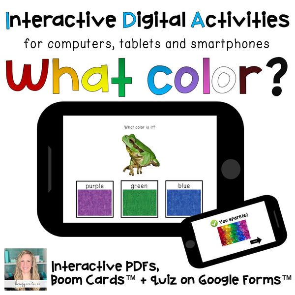 color digital interactive task cards for special education boom learning interactive PDF