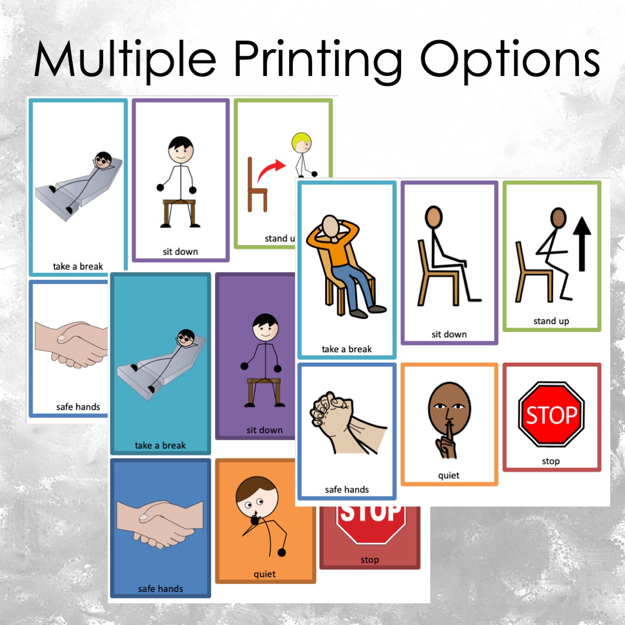 Visual Rules Keychain / Lanyard for Special Education