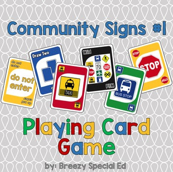 Community Signs Identification Card Game ~ (Pack #1)