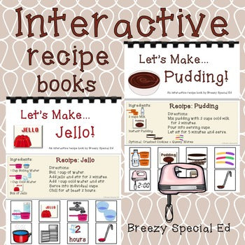 Interactive Cooking Lessons: Visual Recipes for Pudding and Jello - Special Ed