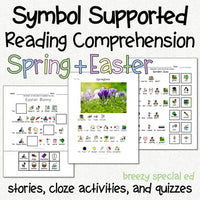 Spring and Easter - Symbol Supported Picture Reading Comprehension for SpEd