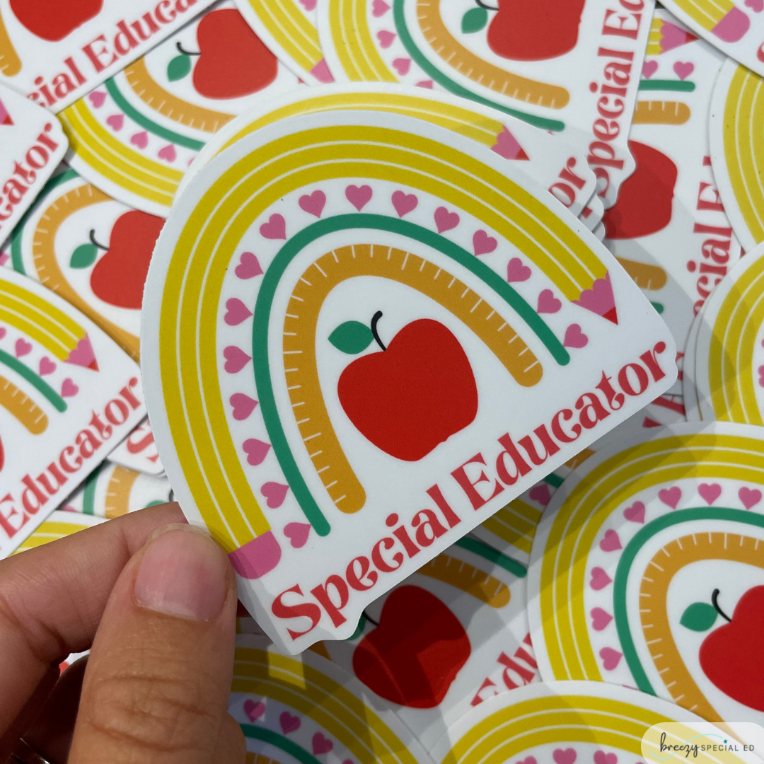 Special Education Rainbow Pencil Sticker Special Education Teacher S