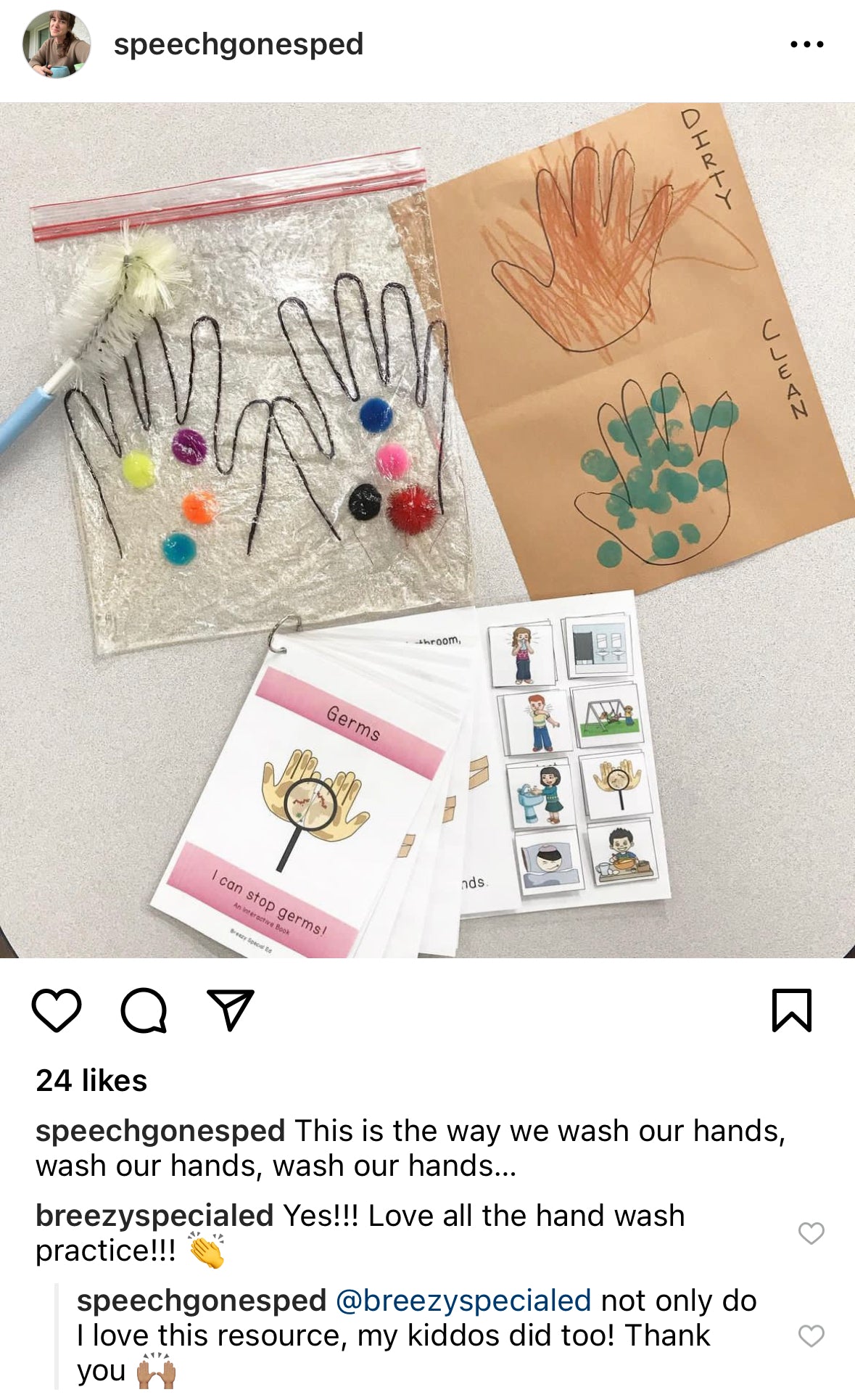 Germs and Washing Hands Interactive Adapted Books for Special Ed