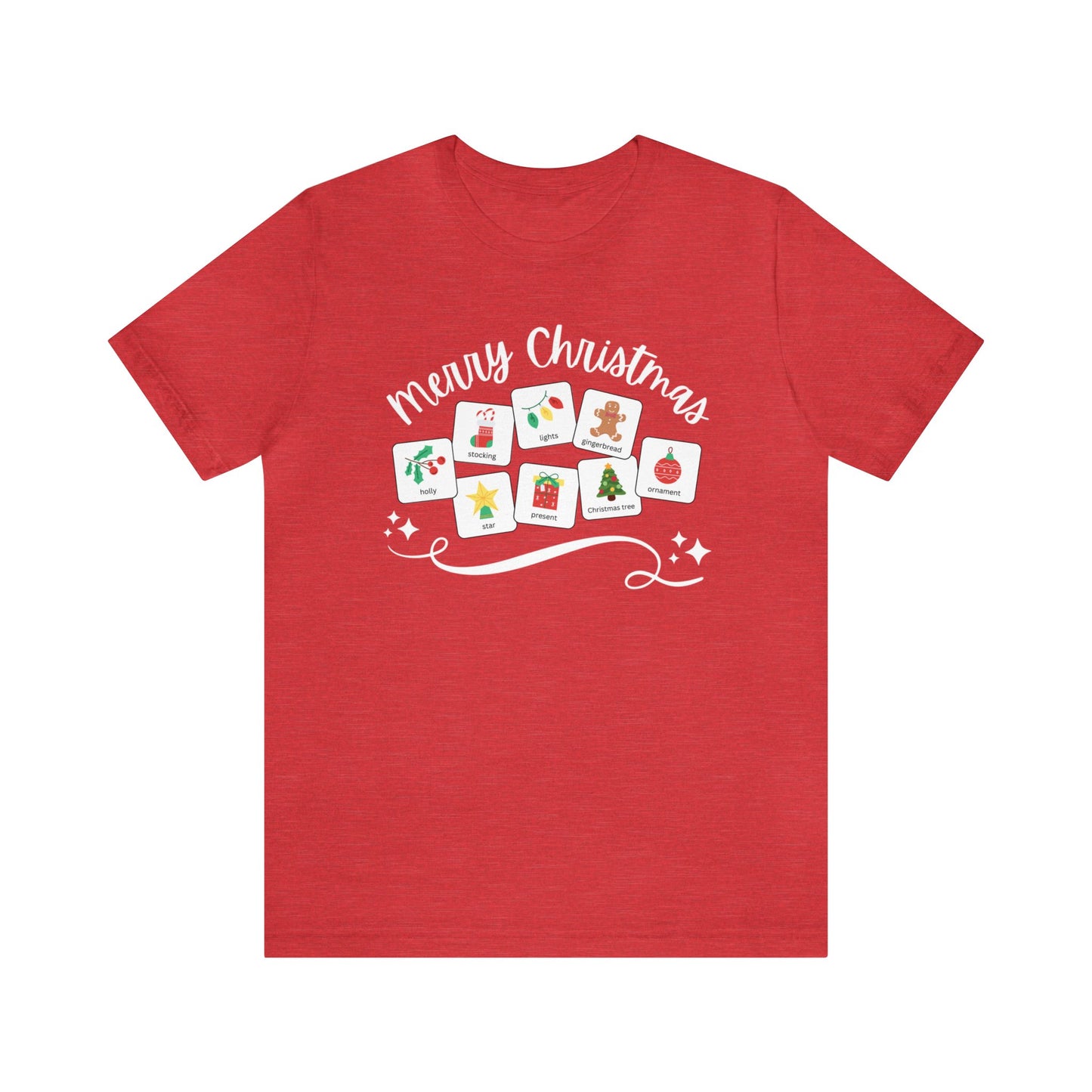Merry Christmas with symbols | Special Education Teacher Tee | ABA | Speech Therapist Tshirt