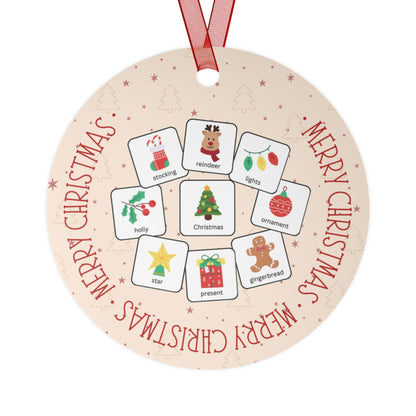 PERSONALIZED Special Education Ornament with PECS symbol cards for students or teachers