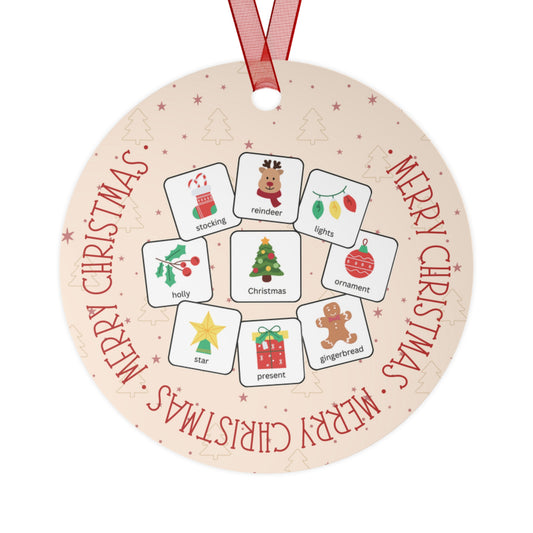 PERSONALIZED Special Education Ornament with PECS symbol cards for students or teachers