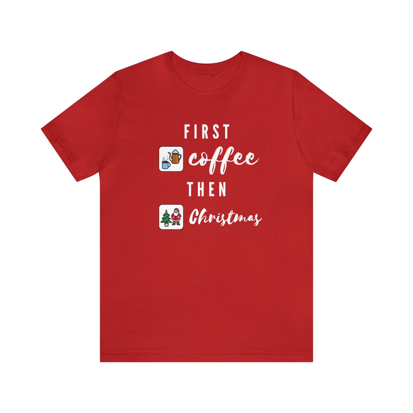 First Coffee then Christmas with symbols | Special Education Teacher Tee | ABA | Speech Therapist Tshirt