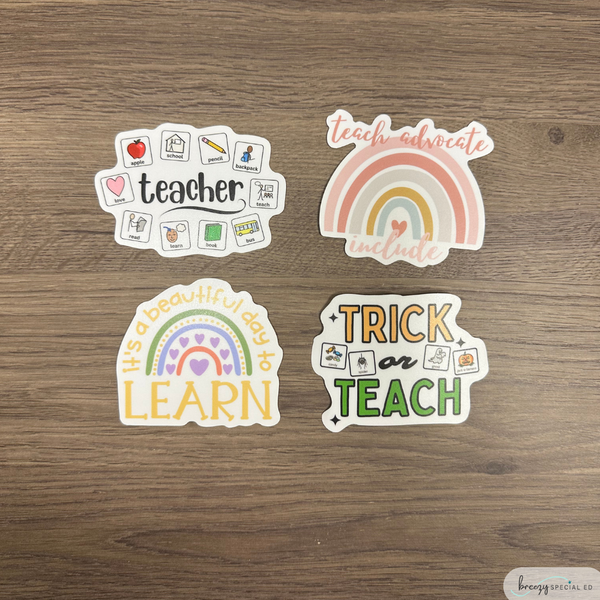 Sticker For Modular Learning Special Education Teacher Die Cut Sticker Bundle of 4 (the FOURTH mini ...