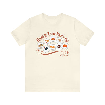 Happy Thanksgiving with symbols | Special Education Teacher Tee | ABA | Speech Therapist Tshirt