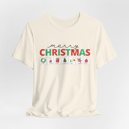 Christmas Symbols Unisex Tee | Special Education Teacher & Speech Pathologist Shirt