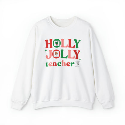 Holly Jolly Special Education Teacher Christmas Sweatshirt with Symbols