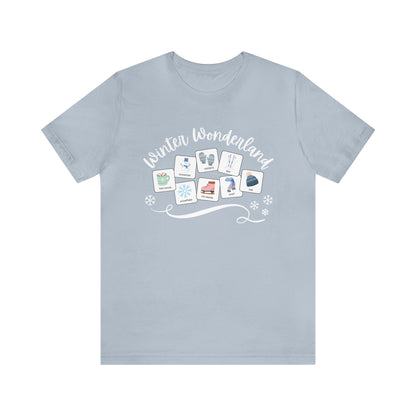 Winter Wonderland with symbols | SNOW | Special Education Teacher Tee | ABA | Speech Therapist Tshirt