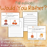 Would You Rather? Fall Questions + Journal Prompts