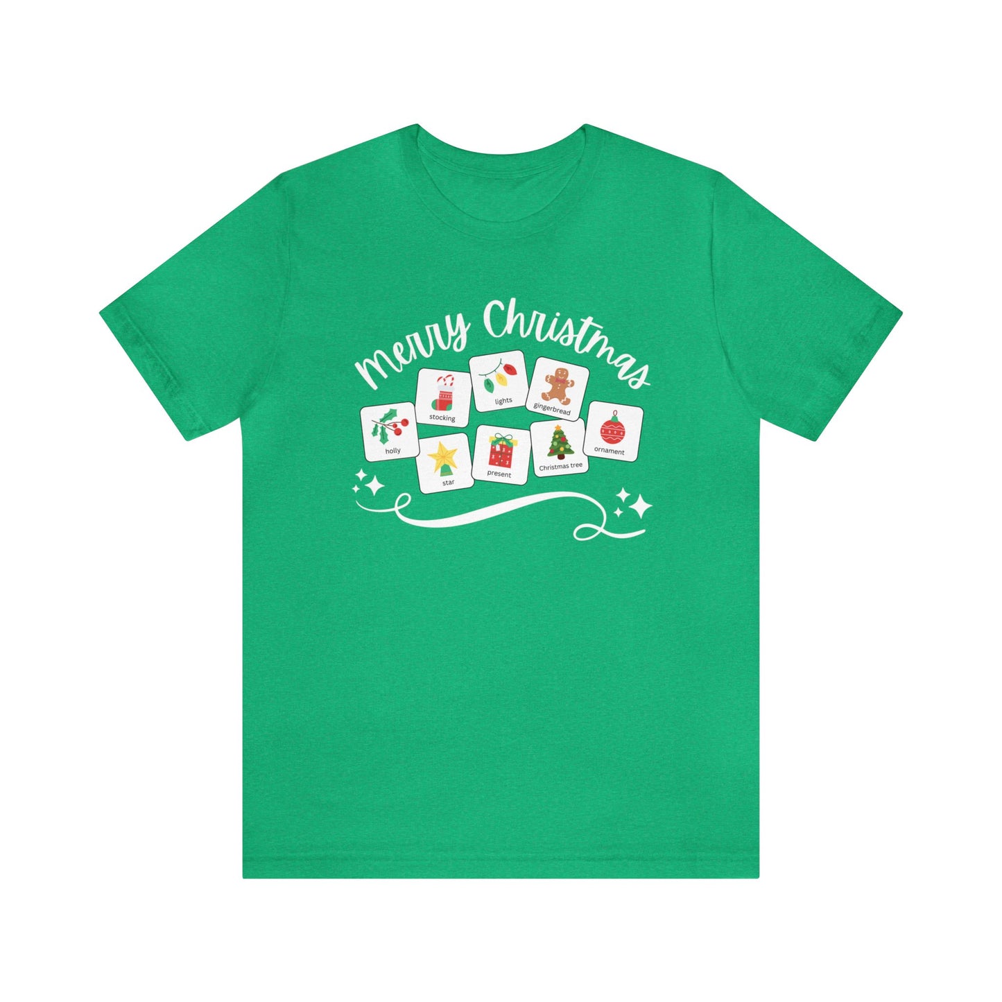 Merry Christmas with symbols | Special Education Teacher Tee | ABA | Speech Therapist Tshirt
