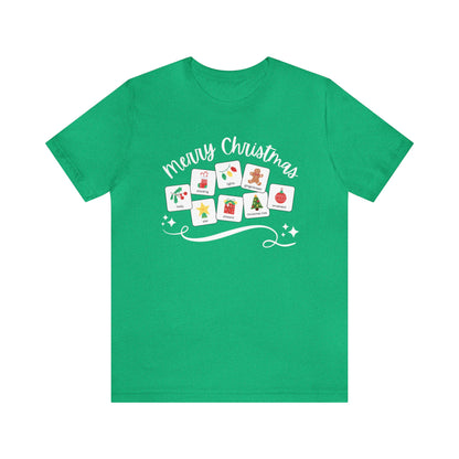 Merry Christmas with symbols | Special Education Teacher Tee | ABA | Speech Therapist Tshirt