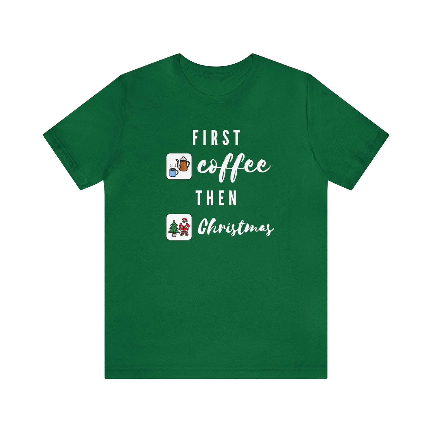 First Coffee then Christmas with symbols | Special Education Teacher Tee | ABA | Speech Therapist Tshirt