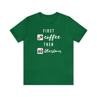 First Coffee then Christmas with symbols | Special Education Teacher Tee | ABA | Speech Therapist Tshirt