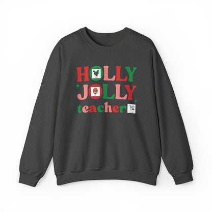 Holly Jolly Special Education Teacher Christmas Sweatshirt with Symbols