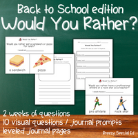 Would You Rather? Back to School Questions + Journal Prompts