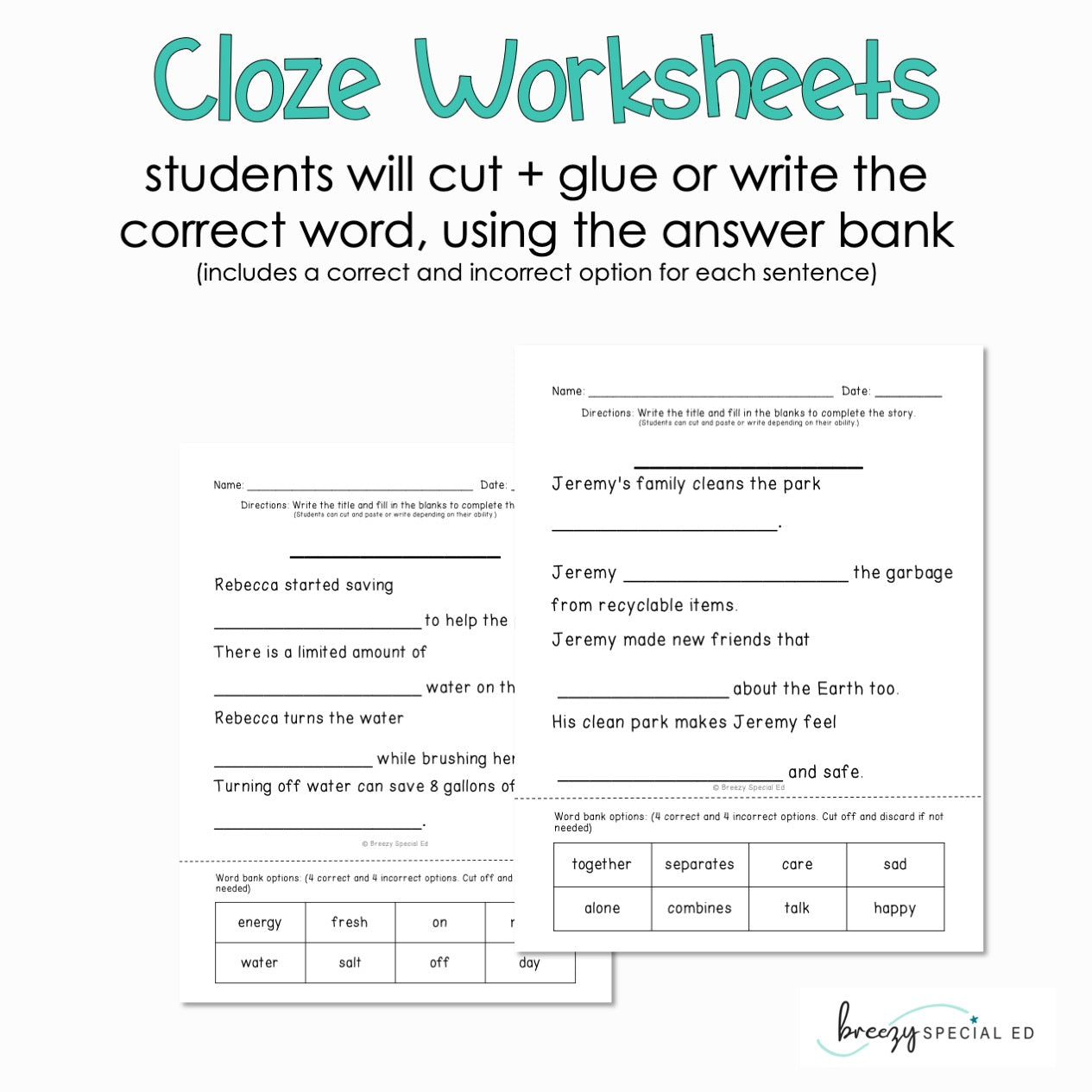 Earth - Easy Reading Comprehension for Special Education