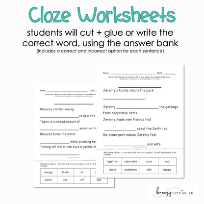 Earth - Easy Reading Comprehension for Special Education