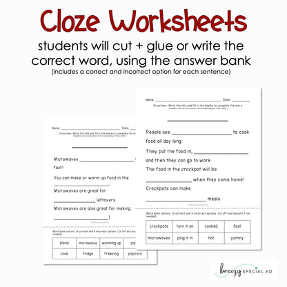 Kitchen - Easy Reading Comprehension for Special Education