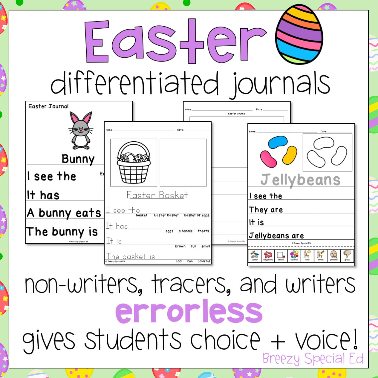 Easter Differentiated Journals - Writing for Special Education - Mini Pack
