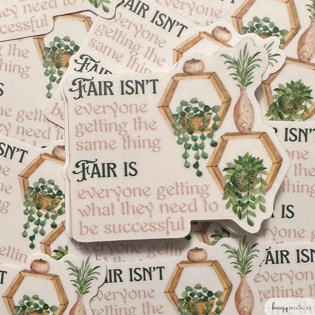 fairness quote sticker for teachers
