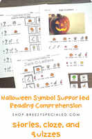 Halloween - Symbol Supported Picture Reading Comprehension for Special Education