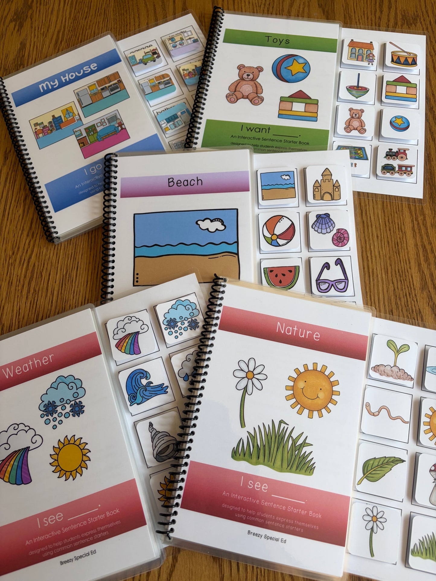Sentence Starter Adapted Books for Speech Therapy / Special Education - Fully Prepped