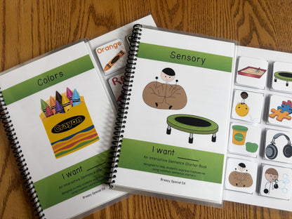 Sentence Starter Adapted Books for Speech Therapy / Special Education - Fully Prepped