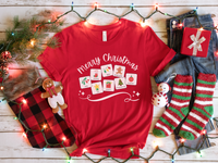 Merry Christmas with symbols | Special Education Teacher Tee | ABA | Speech Therapist Tshirt