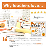 Pumpkin Jack-O-Lantern Adapted Book, Task Cards, and MORE Halloween Activities