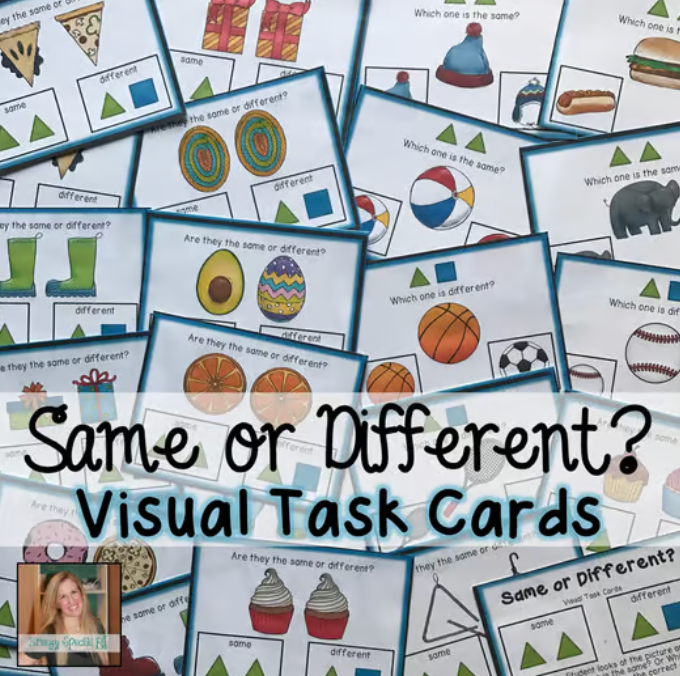 Same or Different Visual Task Cards – Breezy Special Ed