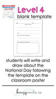 National Days February Differentiated Journals for special education