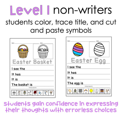 Easter Differentiated Journals - Writing for Special Education - Mini Pack
