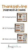 Thanksgiving Interactive Adapted Books for Special Education