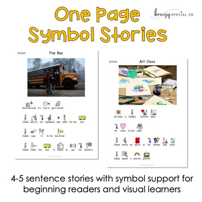 School - Symbol Supported Reading Comprehension for Special Ed