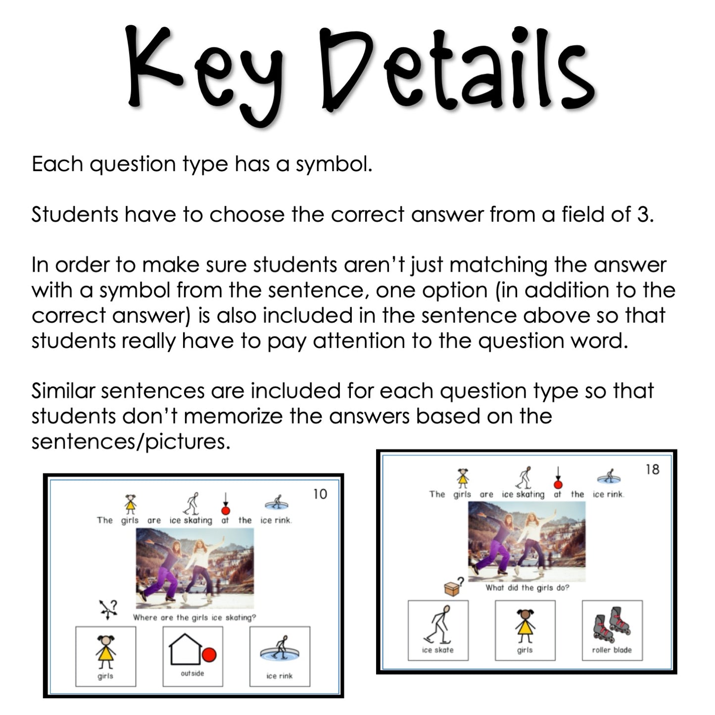 WH Questions Winter task cards for autism and special education