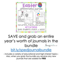 Easter Differentiated Journals - Writing for Special Education - Mini Pack